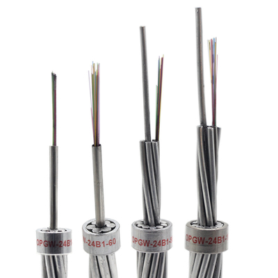 Câble à fibre optique aérien composite aérien autosuffisant à 48 noyaux OPGW