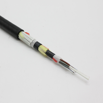 Cable à fibre optique ADSS à triple veste 6 12 24 48 Cable à fibre optique extérieur à noyau