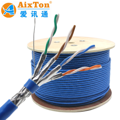 SSTP SFTP CAT8 CAT7E câble réseau 40G Haute vitesse 2000Mhz double blindage 22AWG 23AWG Fabricant