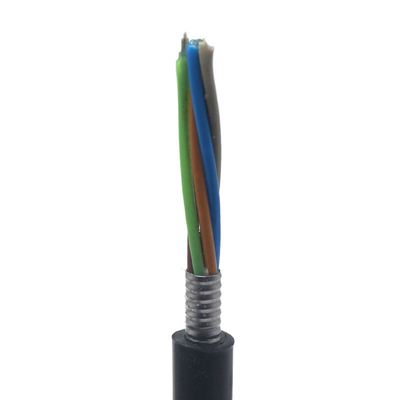 Cable à fibre optique GYTS en PE noir en acier blindé 6/12/24/48/60/72 à noyau unique G.652D
