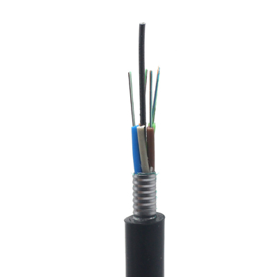 Cable optique en fibre optique extérieure blindé à bande d'acier GYTS à 48 cœurs avec fibre G.652D en mode unique