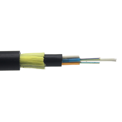 Figure optique 8 Cable à double enveloppe 200m Cable à fibre adss avec membre de résistance centrale FRP