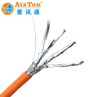 Cable de réseau de catégorie 7 23AWG en cuivre pur solide FFTP SFTP blindage
