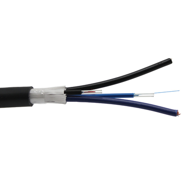 Optique câble hybride 12-48-Core câble de câble de cuivre composite PE jacket FTTH SM type câble à fibre optique
