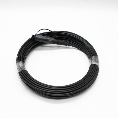 Cordon de patch en fibre optique imperméable noir pour une compatibilité personnalisée du connecteur Corning Optitap