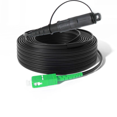 12 cœurs PVC/LSZH câble de fibre optique en couverture SC/APC câble prédéterminé pour les câbles optiques de ligne Opti Tap FTTH communication
