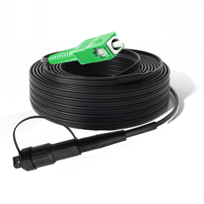 LSZH étanche à l'eau Opti-tap Corning LC APC Connecteur câble de patch en fibre optique avec G657A1 G657A2 mode unique câble à chute plate 3m